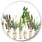 Designart - Trio of Houseplants Sanseviera Snake Plant - Farmhouse Metal Circle Wall Art